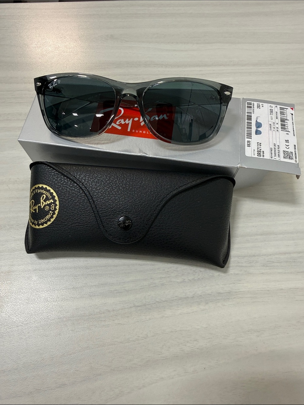 Ray-Ban Sunglasses rb2132 new wayfarer Clear Gray Frames